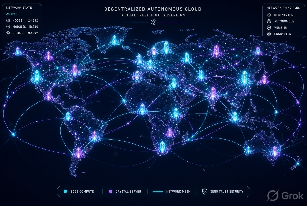Global decentralized node network